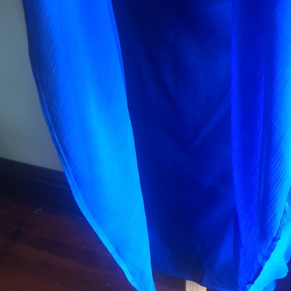 David’s Bridal sz 4 style #F15600 Royal Blue Horizon Chiffon  NWT - Picture 7 of 17